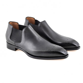 Chelsea boot in black smooth leather