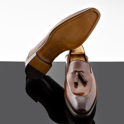 Dark brown leather mocassins & loafers