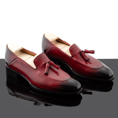 Red leather mocassins & loafers