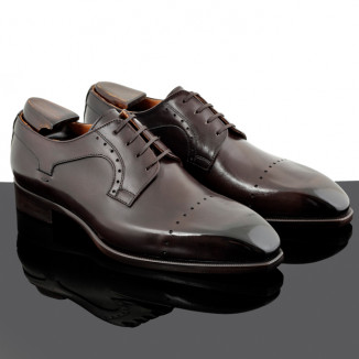 Derbies shoes in dark brown leather
