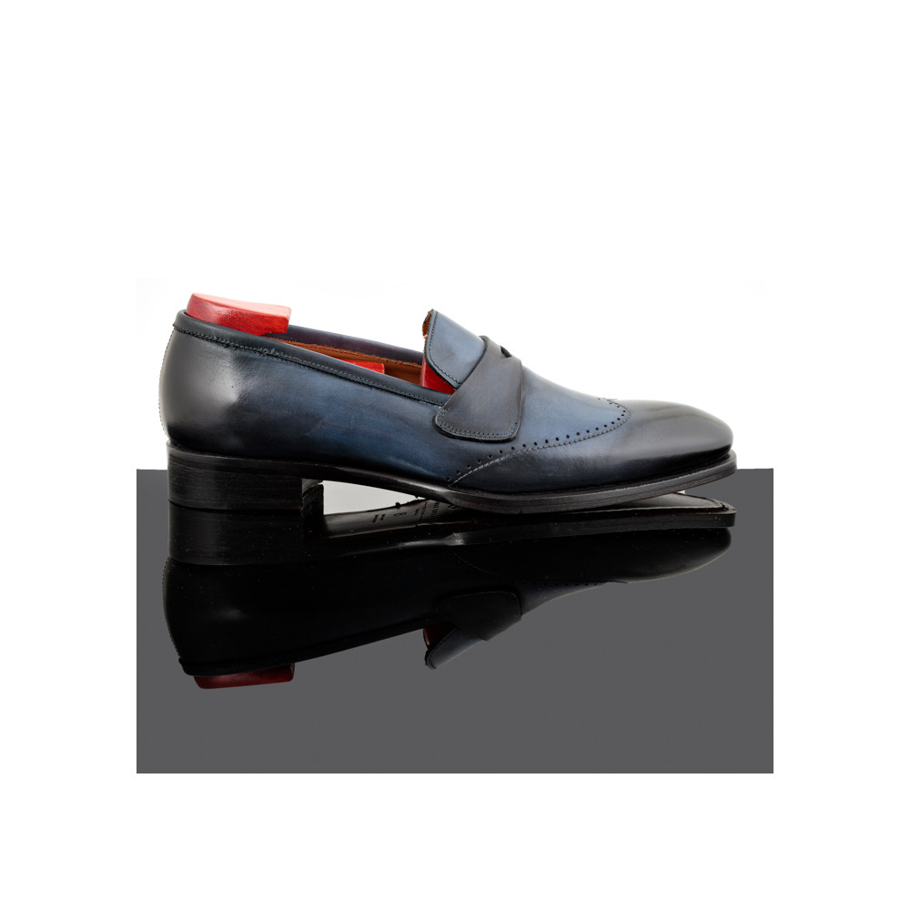 Blu leather loafers