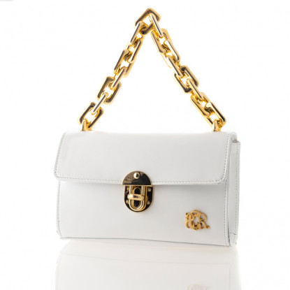 Purse in white leather