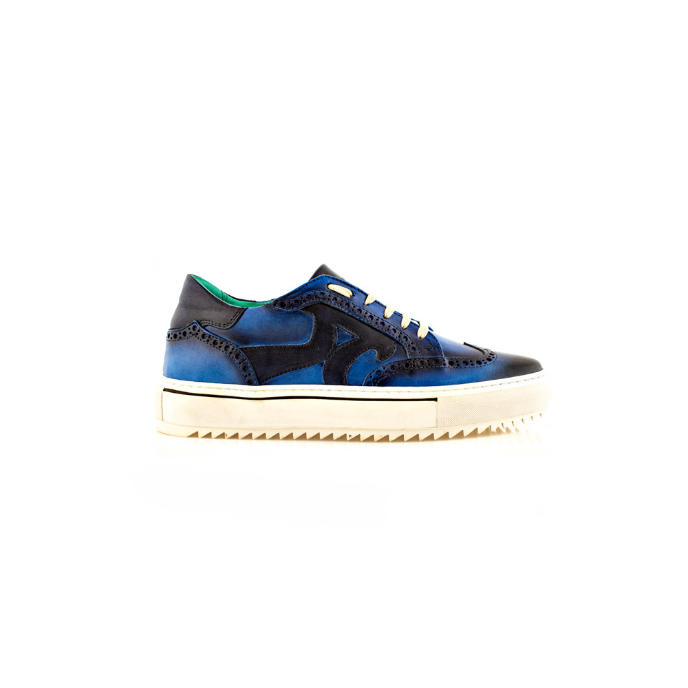 Sneakers in pelle blu