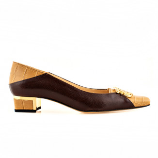 Chaussures de bureau en cuir marron