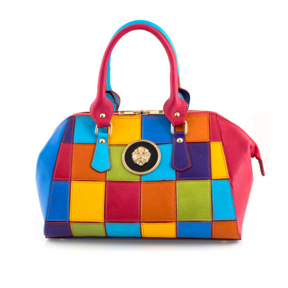 Handbag in multicolor leather