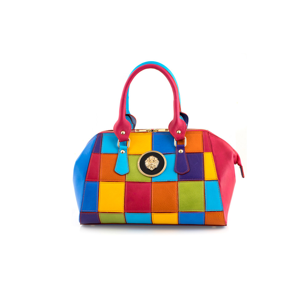 Handbag in multicolor leather
