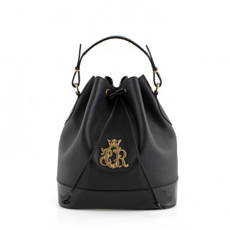 Handbag in black leather