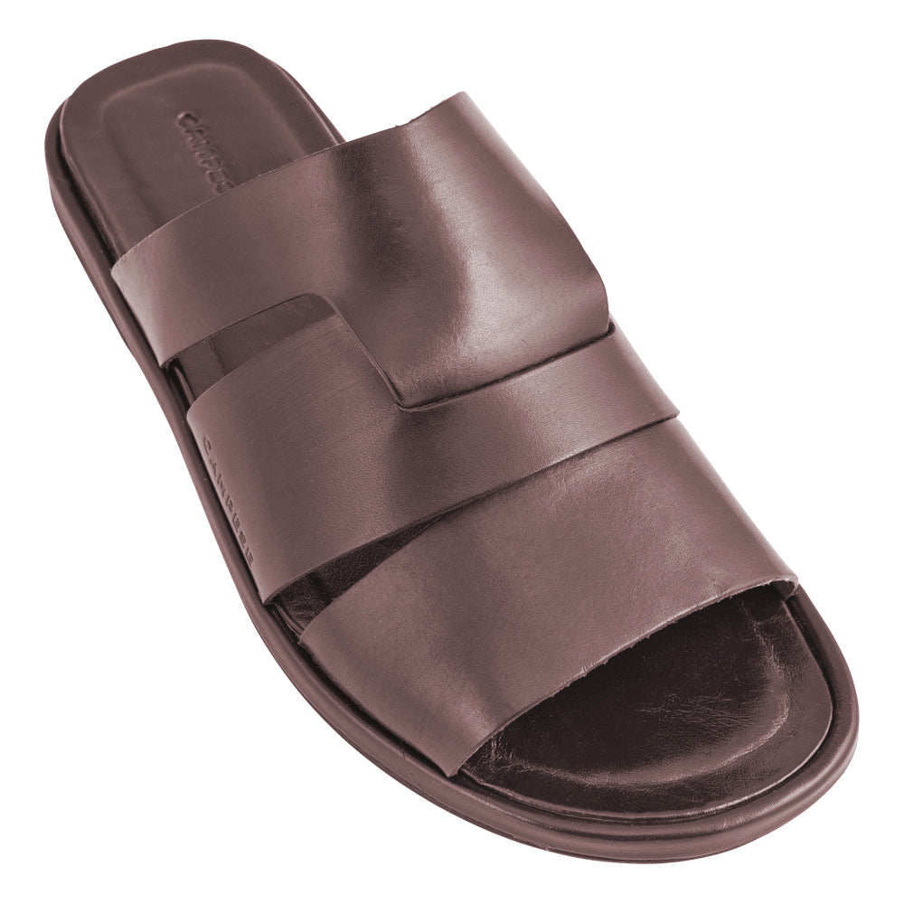 Sandalo in pelle marrone