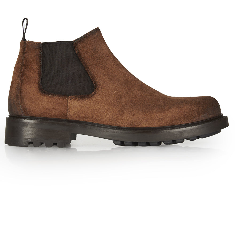 Stivaletto Chelsea in camoscio cuoio