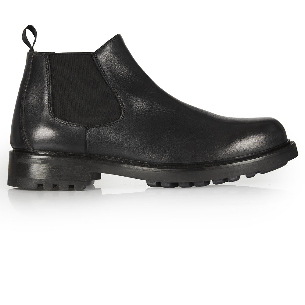 Stivaletto Chelsea in pelle nera