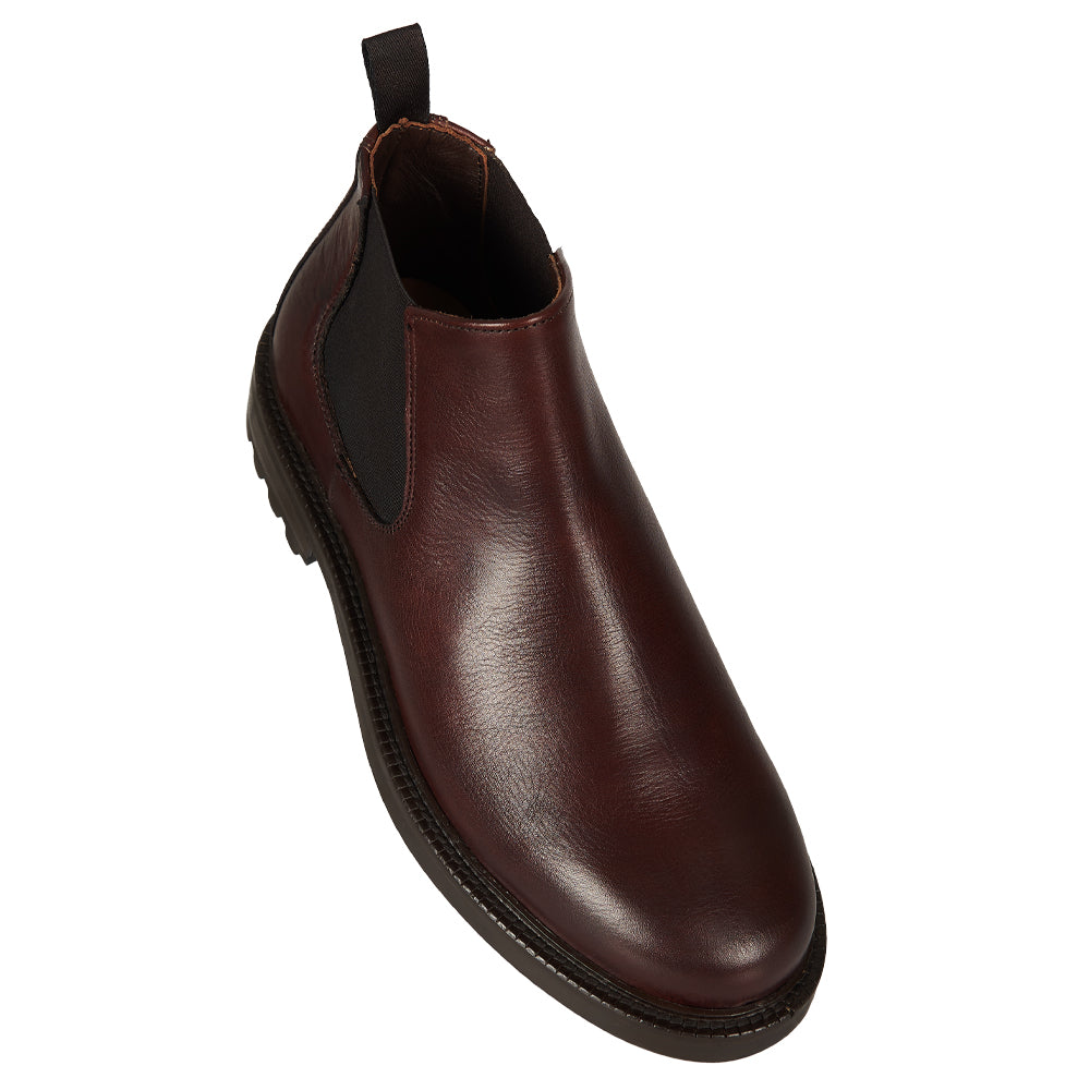 Stivaletto Chelsea in pelle testa di moro