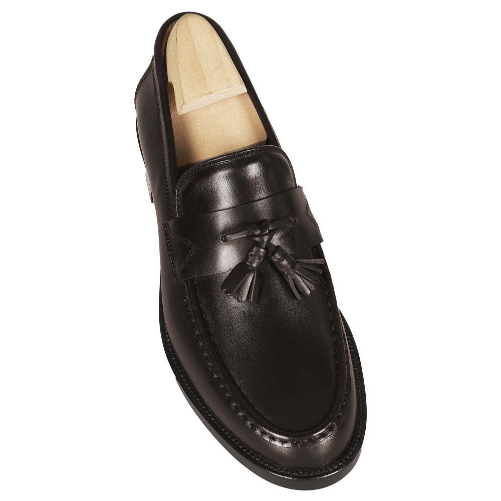 Mocassino tassels in pelle testa di moro