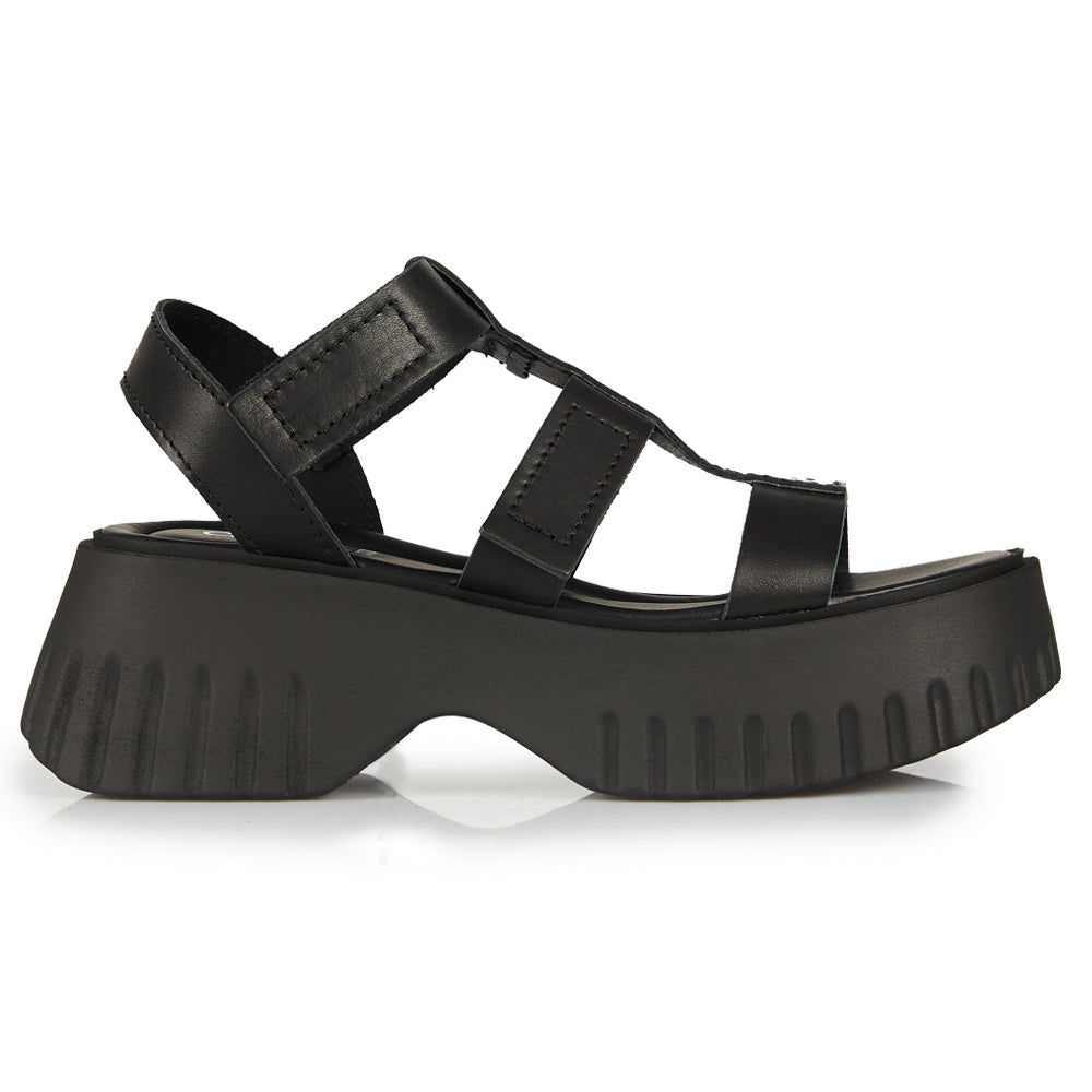 Sandali Platform Style “Gladiatore” pelle nera