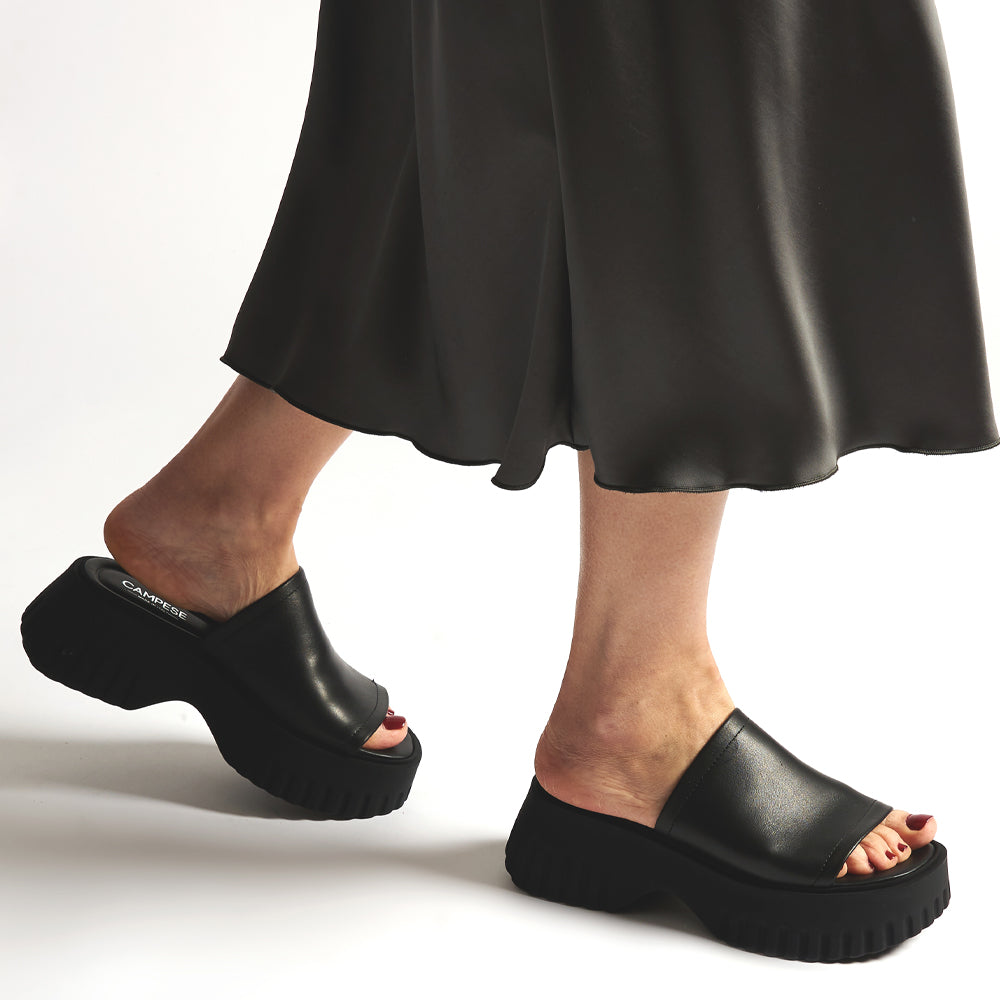 Sandali Platform “Elephant Sole" nero
