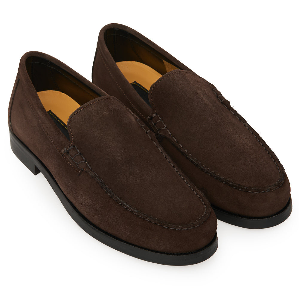 Mocassino Venetian Loafer in Camoscio Morbido Testa di Moro