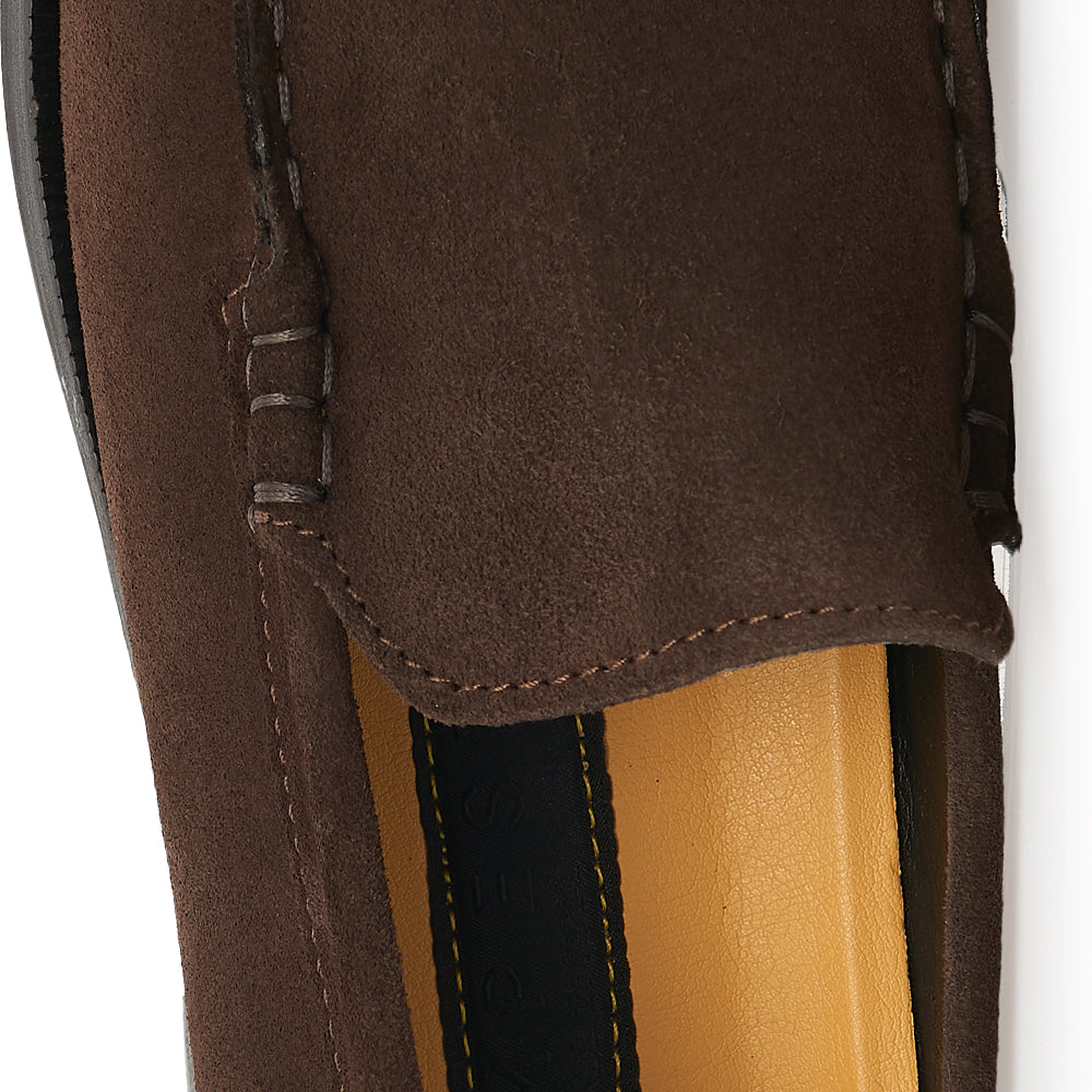 Mocassino Venetian Loafer in Camoscio Morbido Testa di Moro