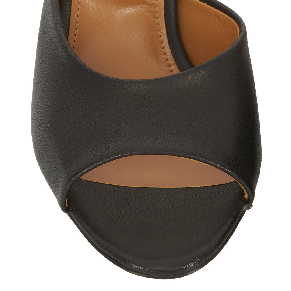 Sandalo in pelle nera