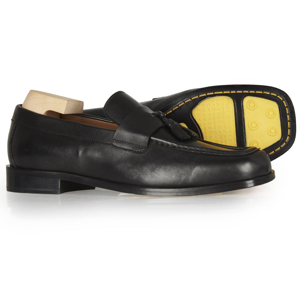 Mocassino tassel a punta quadrata