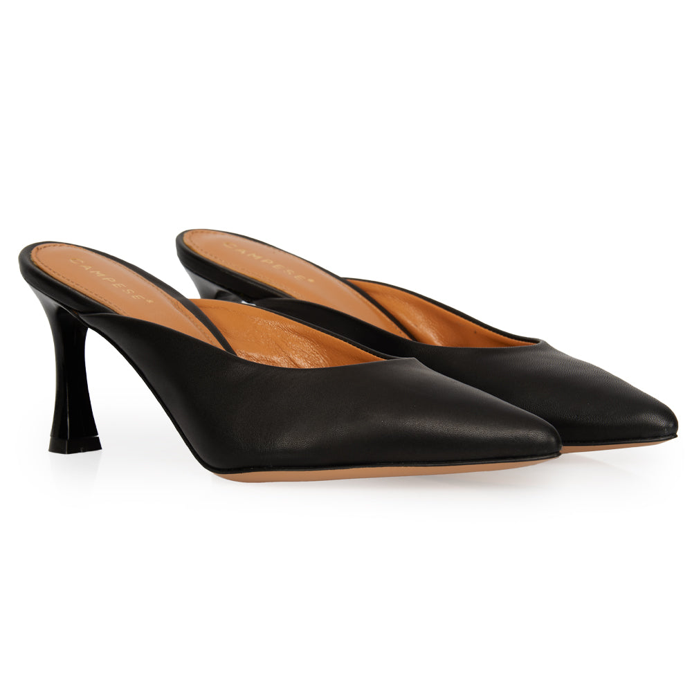 Sabot in pelle nera