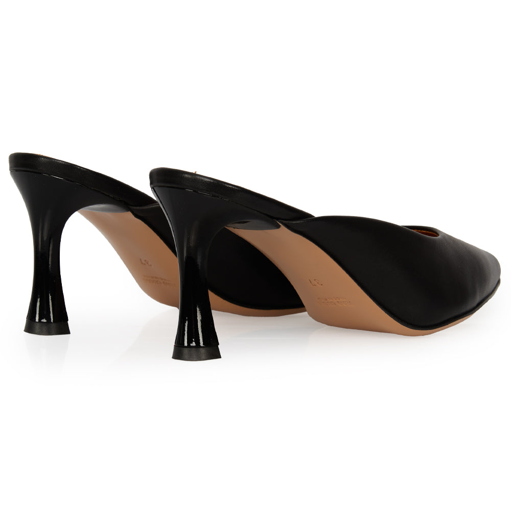 Sabot in pelle nera