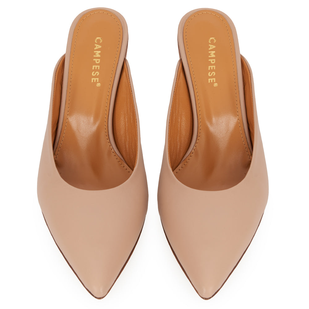 Sabot in pelle nude
