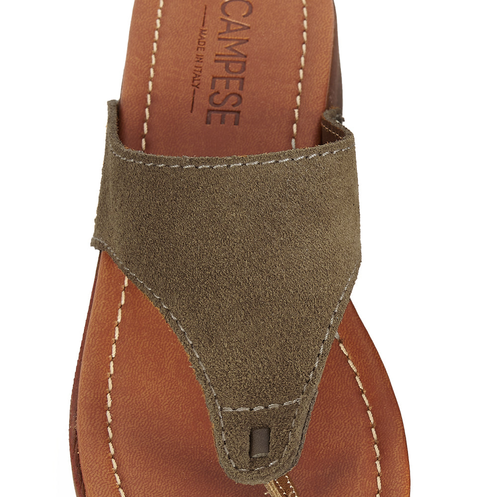 tongs à plateforme en daim antilope