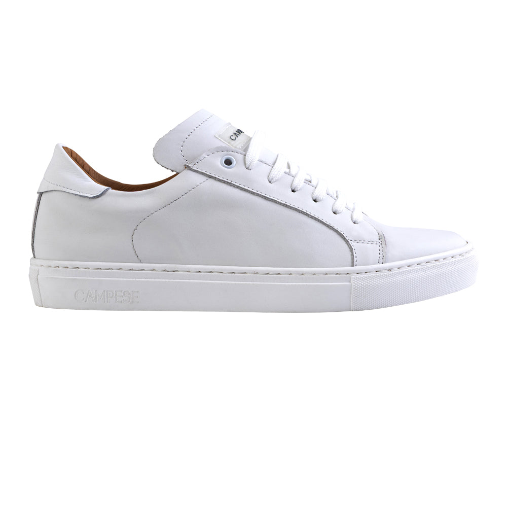 White leather sneakers