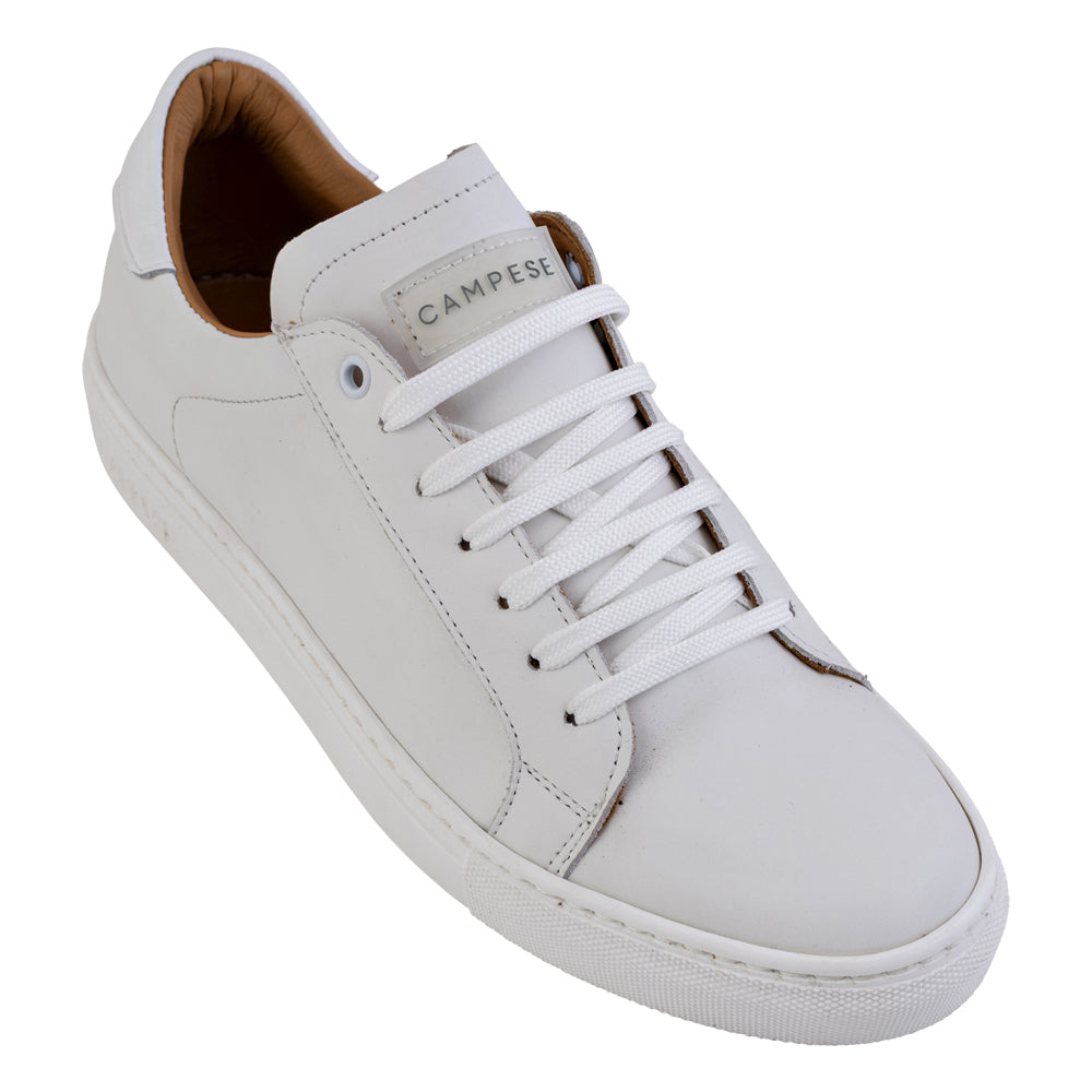 White leather sneakers