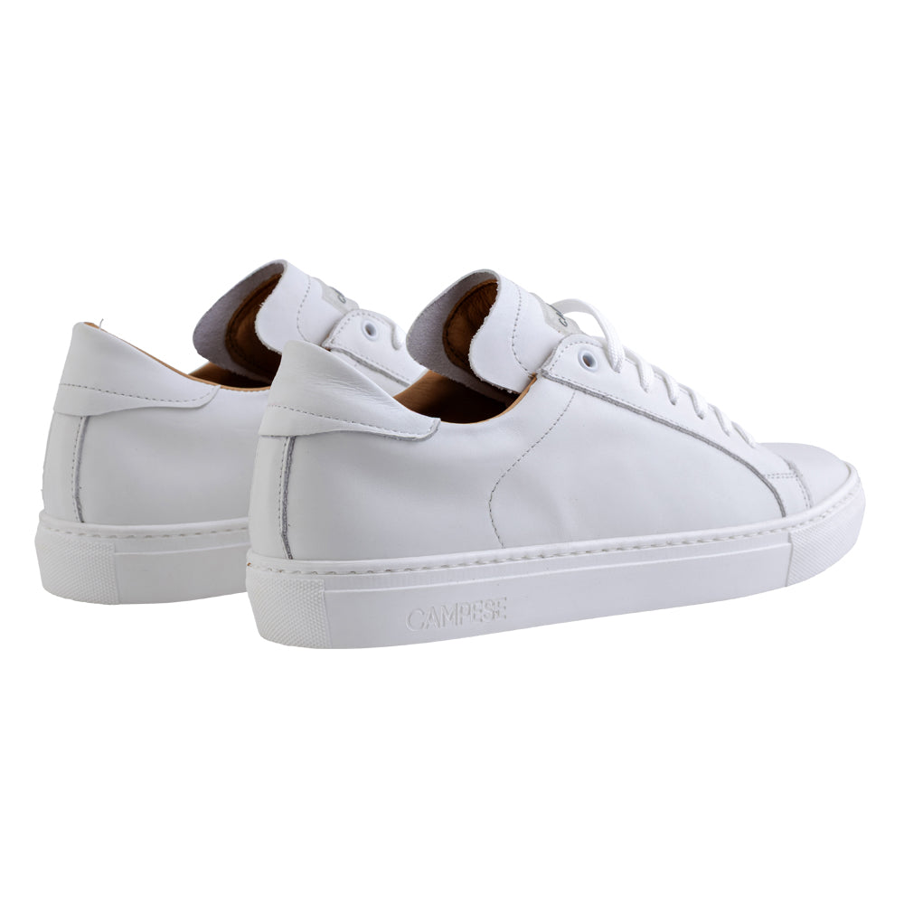 White leather sneakers