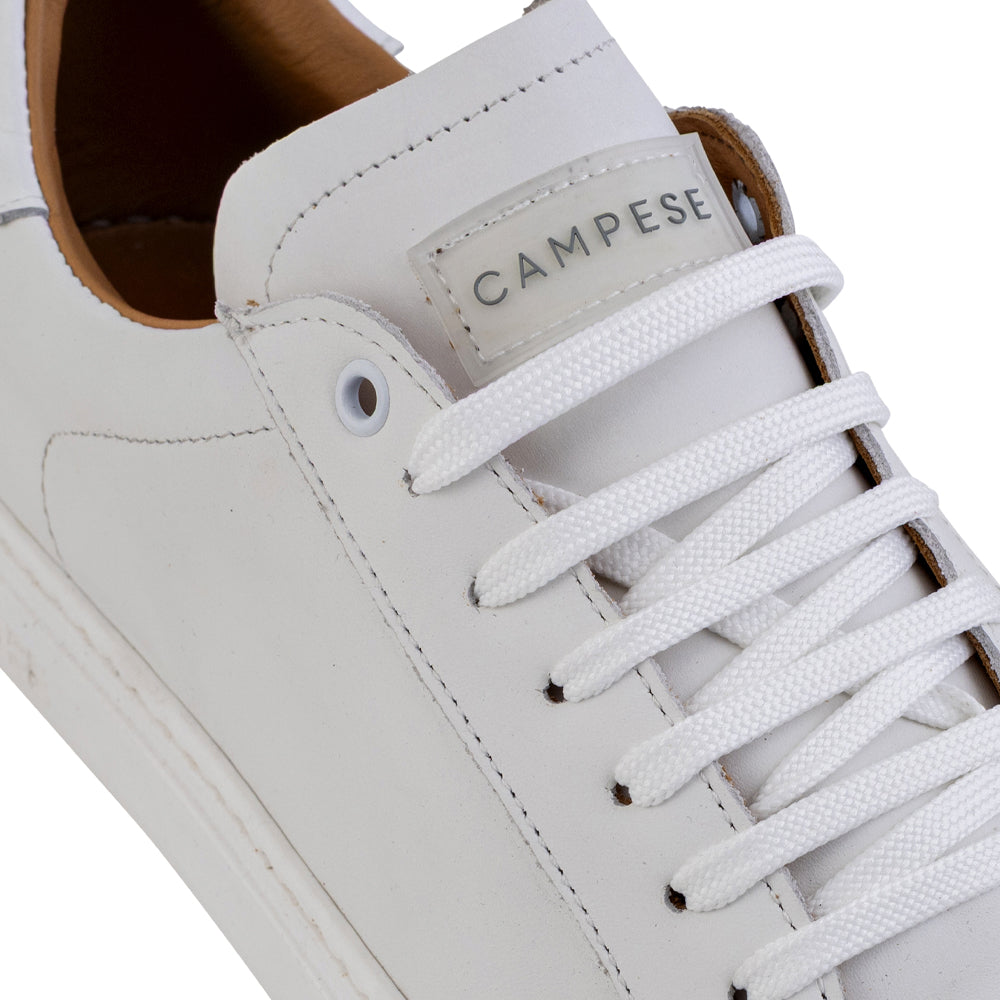 White leather sneakers