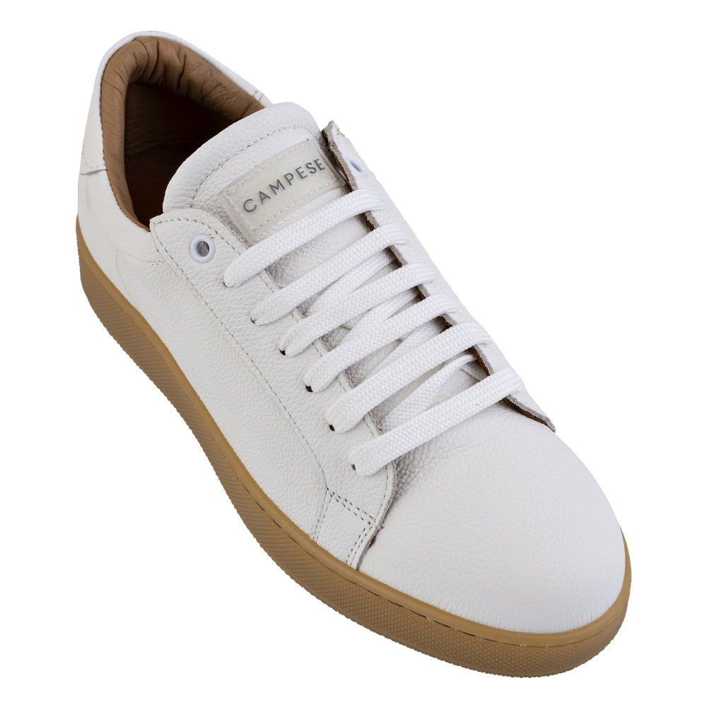 White leather sneakers