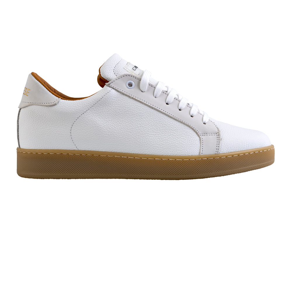White and ice leather sneakers