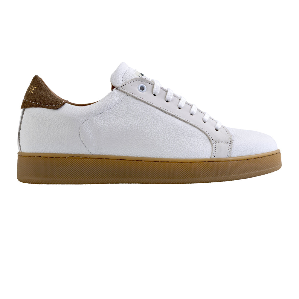 White and dove grey leather sneakers