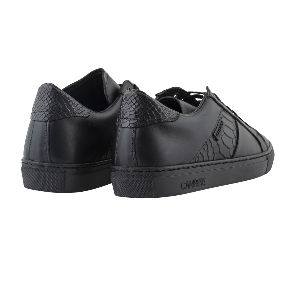 Sneakers in pelle nera