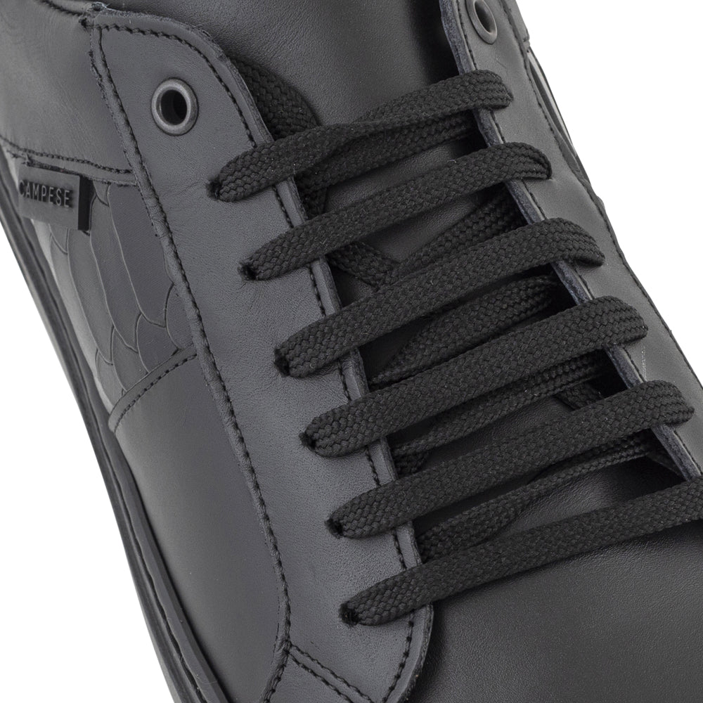 Sneakers in pelle nera