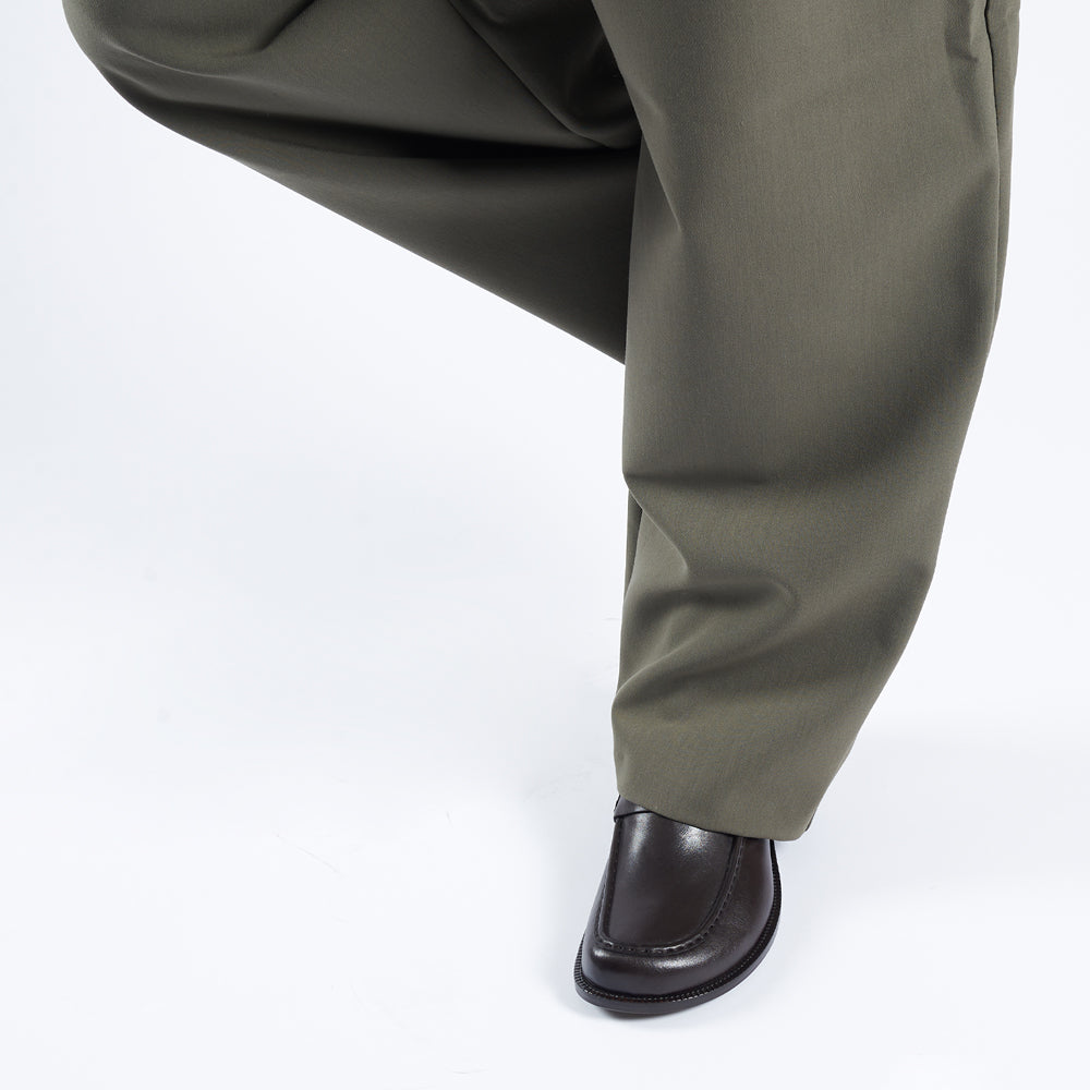 Penny moccasin with an innovative round shape