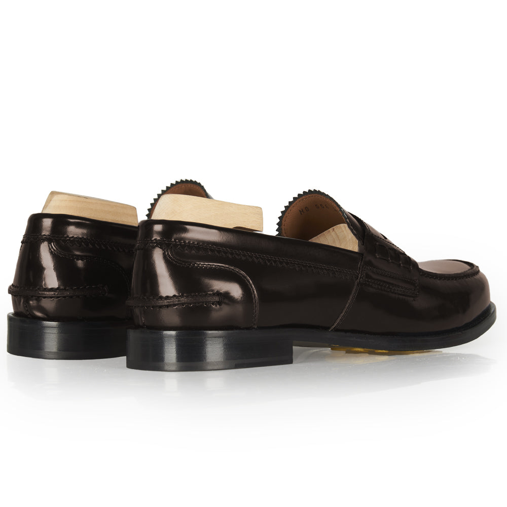 Mocassino Penny in pelle testa di moro abrasivata