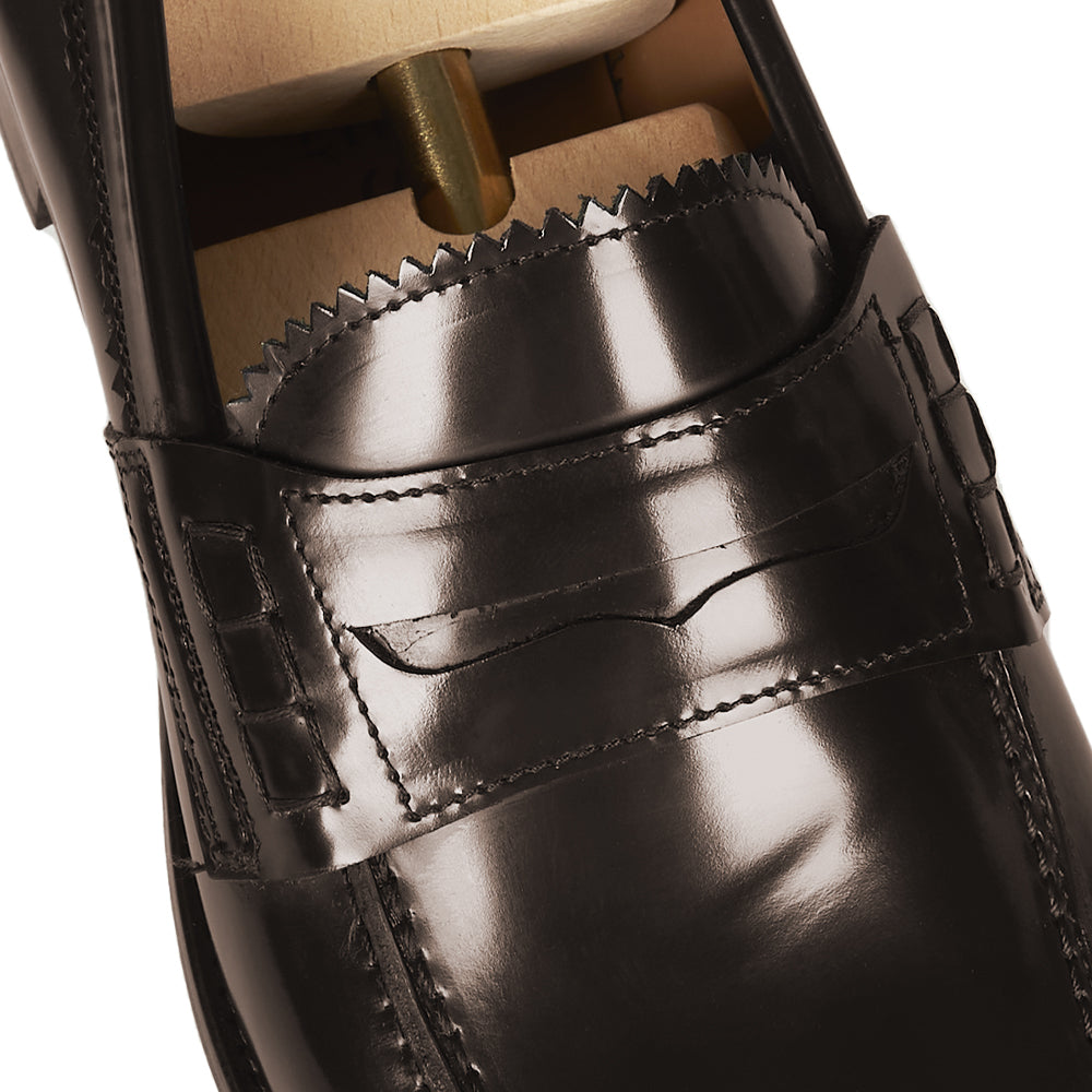 Mocassino Penny in pelle testa di moro abrasivata