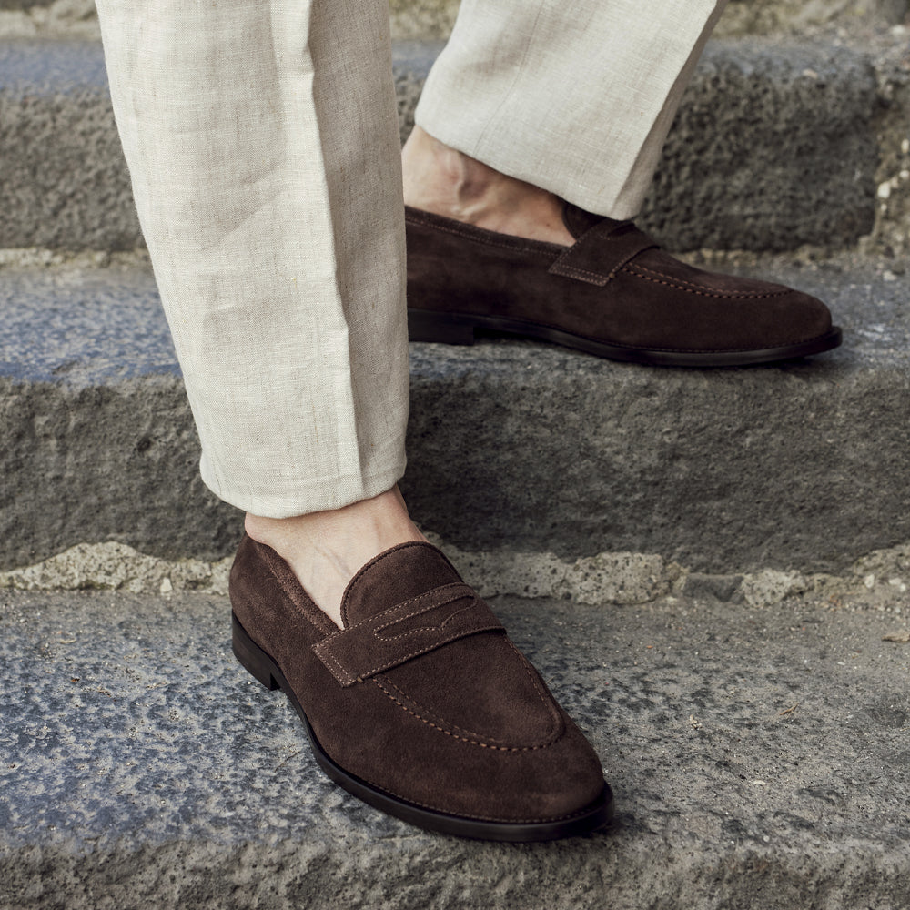 Mocassino Penny - morbido camoscio marrone