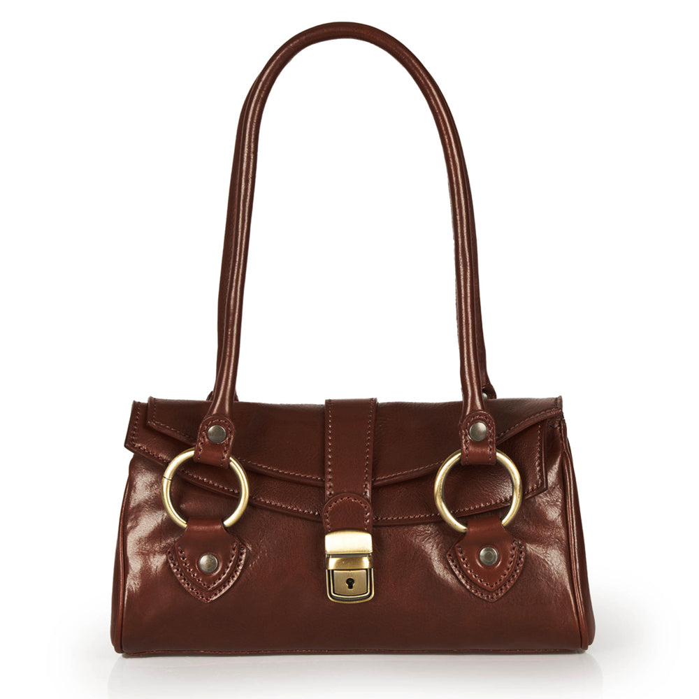 Borsa a mano in pelle nera