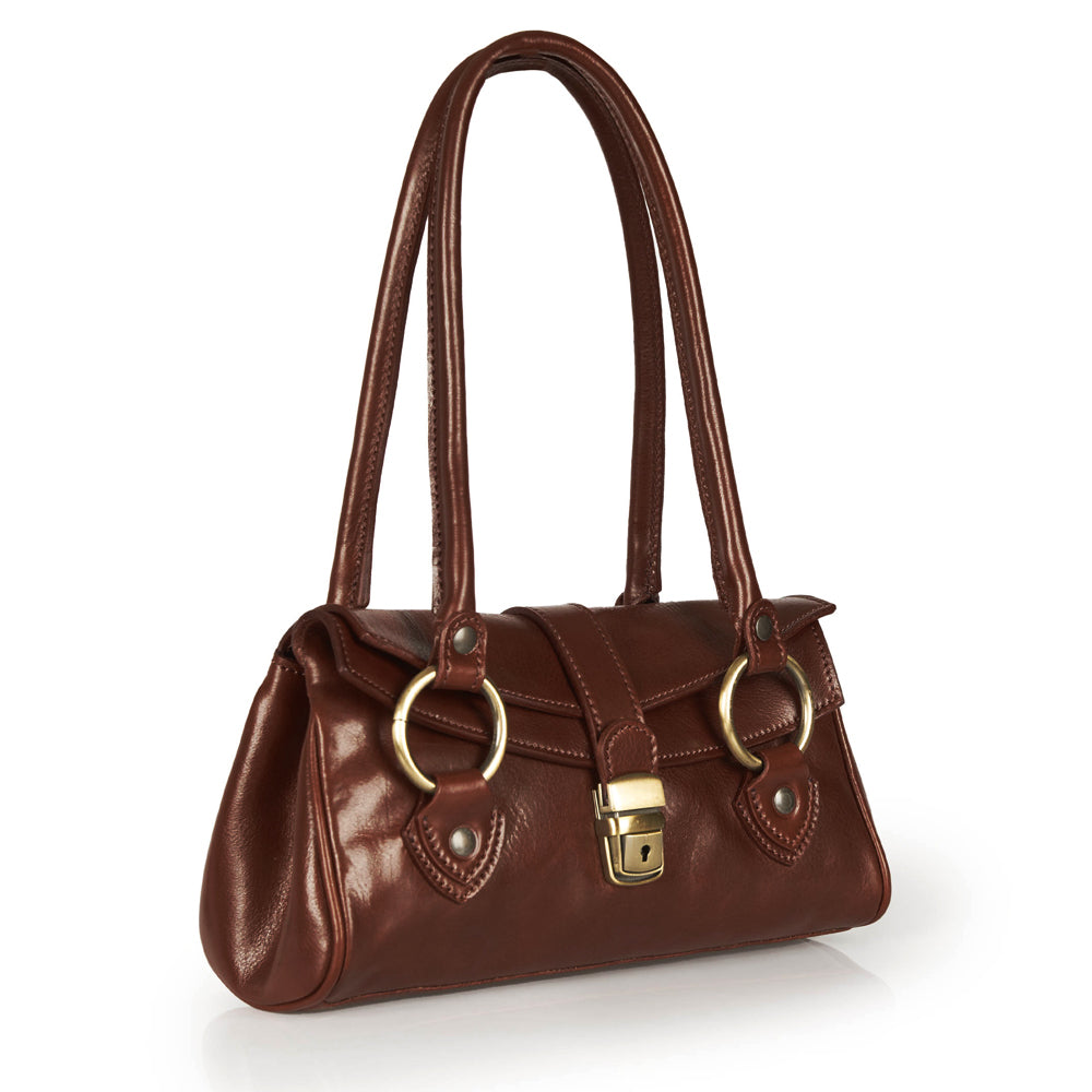 Borsa a mano in pelle nera