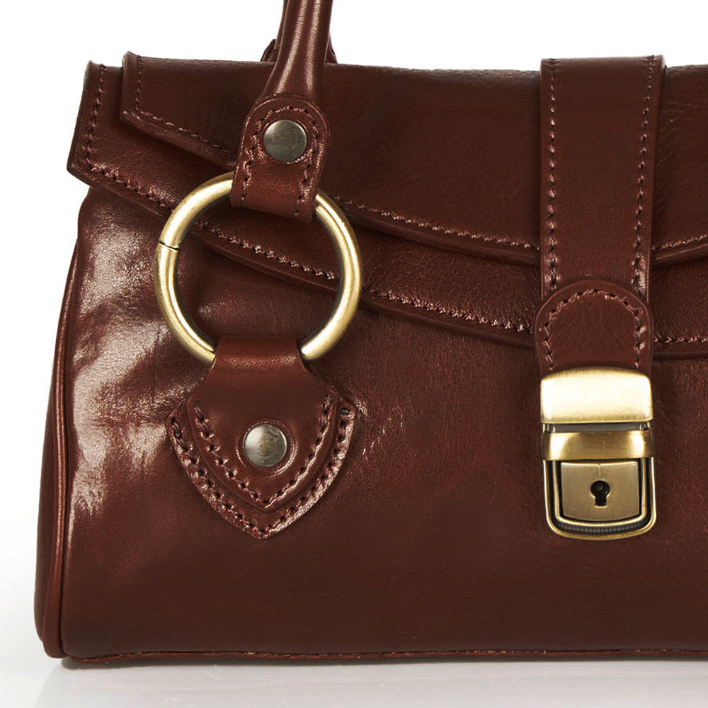Borsa a mano in pelle nera