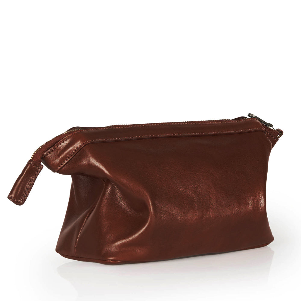Borsa a mano in pelle rossa