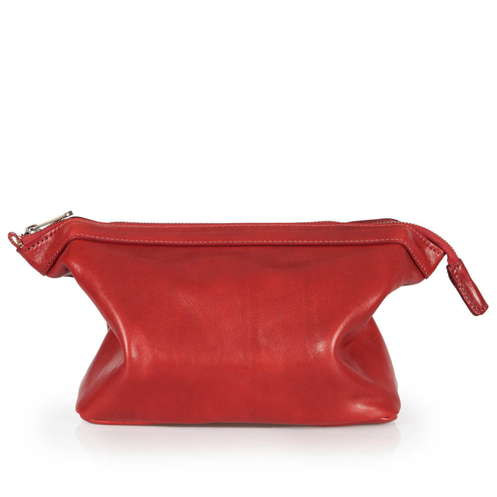 Borsa a mano in pelle rossa