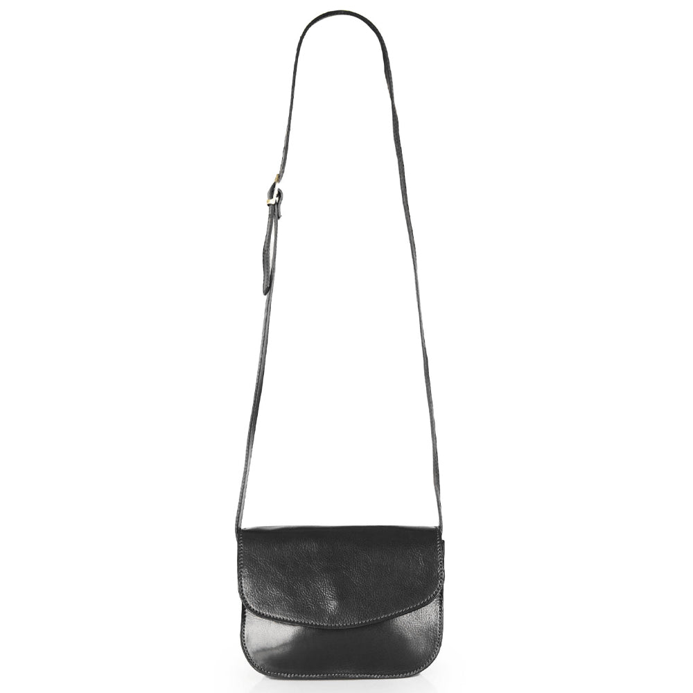 Borsa a tracolla in pelle nera