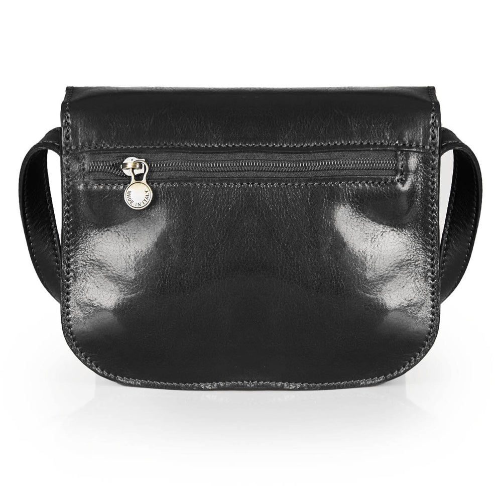 Borsa a tracolla in pelle nera
