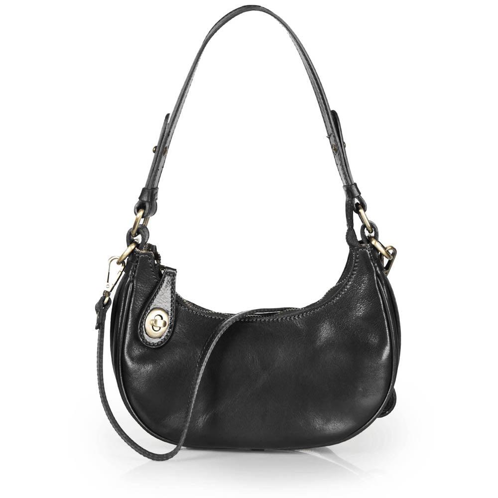 Borsa a tracolla in pelle marrone