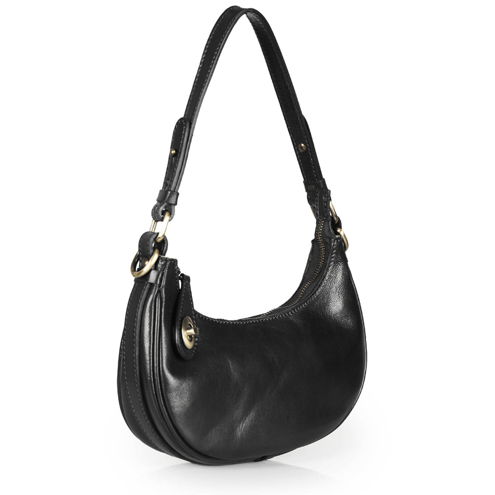 Borsa a tracolla in pelle marrone