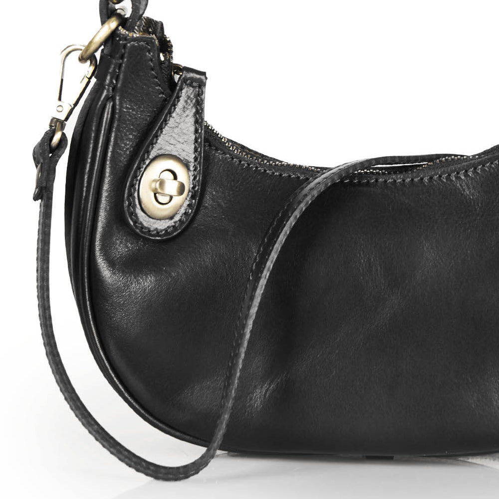 Borsa a tracolla in pelle marrone