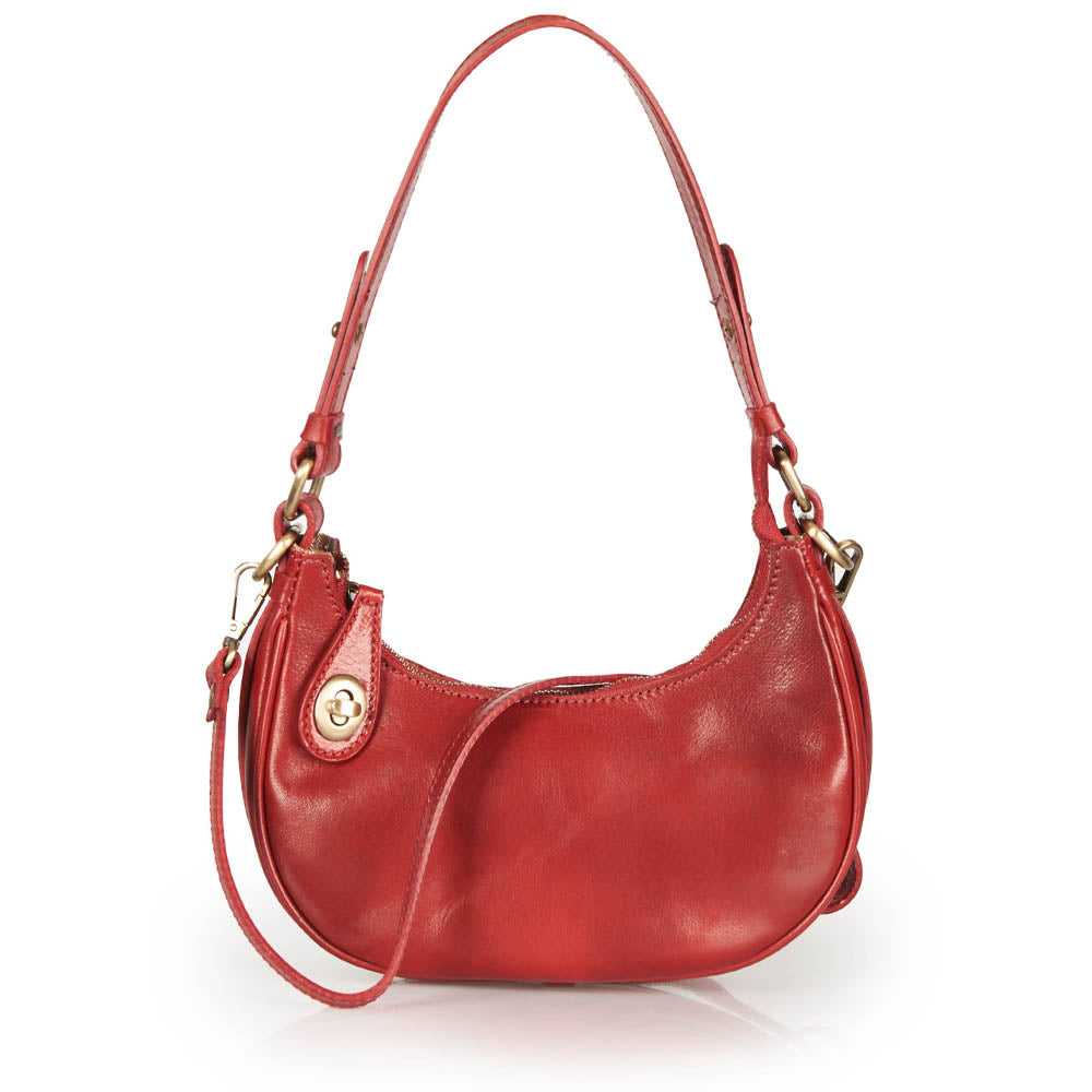 Borsa a tracolla in pelle marrone